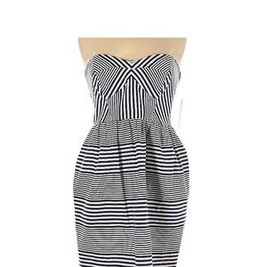 Shoshanna Frannie striped mini dress. Navy and cream striped. Size 0.